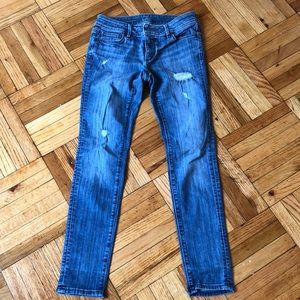 🚫UNAVAILABLE🚫 LOFT curvy skinny distress denim